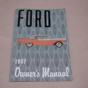 DLT174 Owners Manual, 1957 Ford