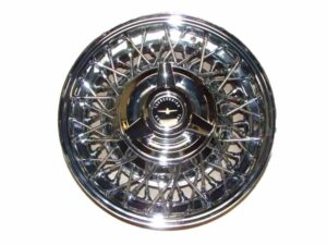 A1015HBK Wire Wheel, 14&#8243;, Chrome, With Black Spinner