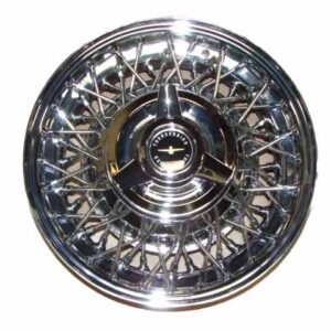 A1015HBK Wire Wheel, 14 Inch, Chrome, With Black Spinner