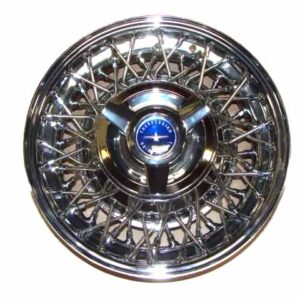 A1015HBU Wire Wheel, 14 Inch, Chrome, With Blue Spinner