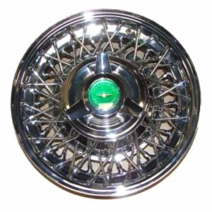 A1015HGN Wire Wheel, 14 Inch, Chrome, With Green Spinner