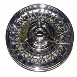 A1015LBK Wire Wheel, Black Center, 15 Inch Tube Type, Chrome