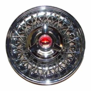 A1015LRD Wire Wheel, Red Center, 15 Inch Tube Type, Chrome