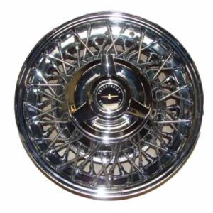 A1015MBK Wire Wheel, Black Center, 15 Inch Tube Type, Chrome