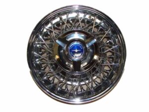 A1015MBU Wire Wheel, Blue Center, 15 Inch Tube Type, Chrome