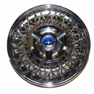 A1015MBU Wire Wheel, Blue Center, 15 Inch Tube Type, Chrome