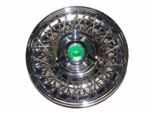 A1015MGN Wire Wheel, Green Center, 15&#8243; Tube Type, Chrome