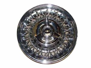 A1015NBK Wire Wheel With Black Spinner, 15&#8243;, Chrome