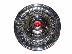 A1015NRD Wire Wheel With Red Spinner, 15 Inch, Chrome