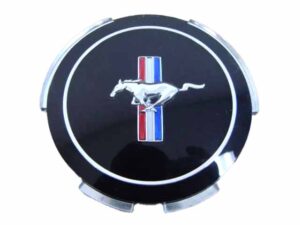 A1141E Wheel Cover Center, Black With Running Horse