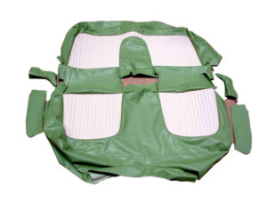 USCE5603 Seat Cover, Green And White With Embossment