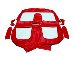 USCE5605 Seat Cover, Red And White With Embossment