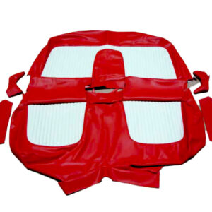 USCE5605 Seat Cover, Red And White With Embossment