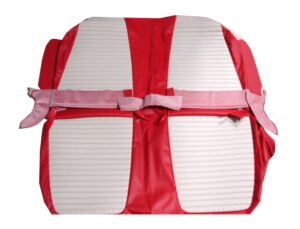 USCE5706 Seat Cover, Red And White With Embossment