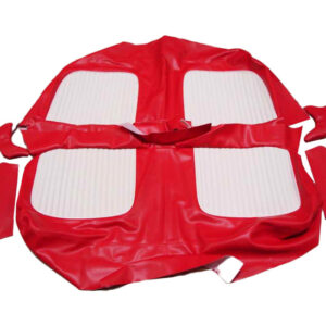 USCL5503 Seat Cover, Red And White Leather