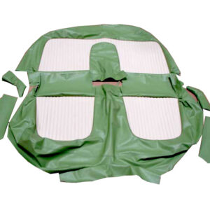 USCL5603 Seat Cover, Green And White Leather