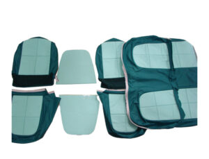 USC6007 Seat Cover Set, Dark Turquoise And Light Turquoise