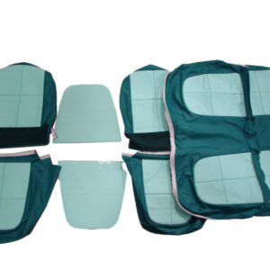 USC6007 Seat Cover Set, Dark Turquoise And Light Turquoise